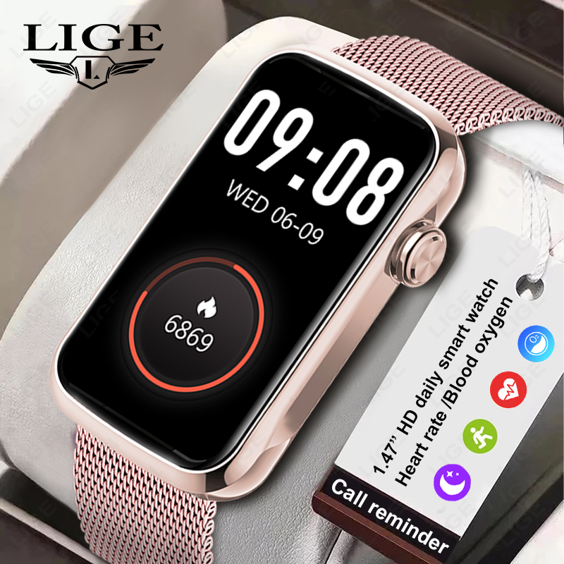 Smartwatch Ladies Watches For Women - LIGE 1.47 ''Smart Watch Donna Uomo