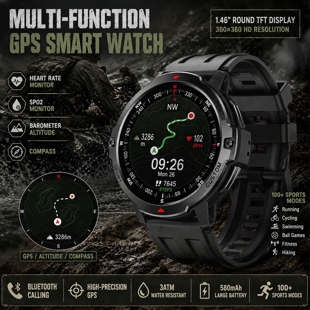 Smartwatch Timex Watches For Women - NUOVO Smartwatch GPS Militare da 1,46