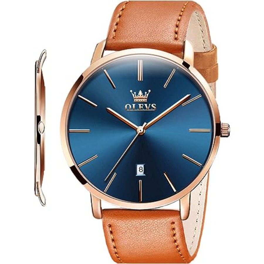 Smartwatch Watches For Men Digital - OLEVS Orologi da Uomo in Pelle