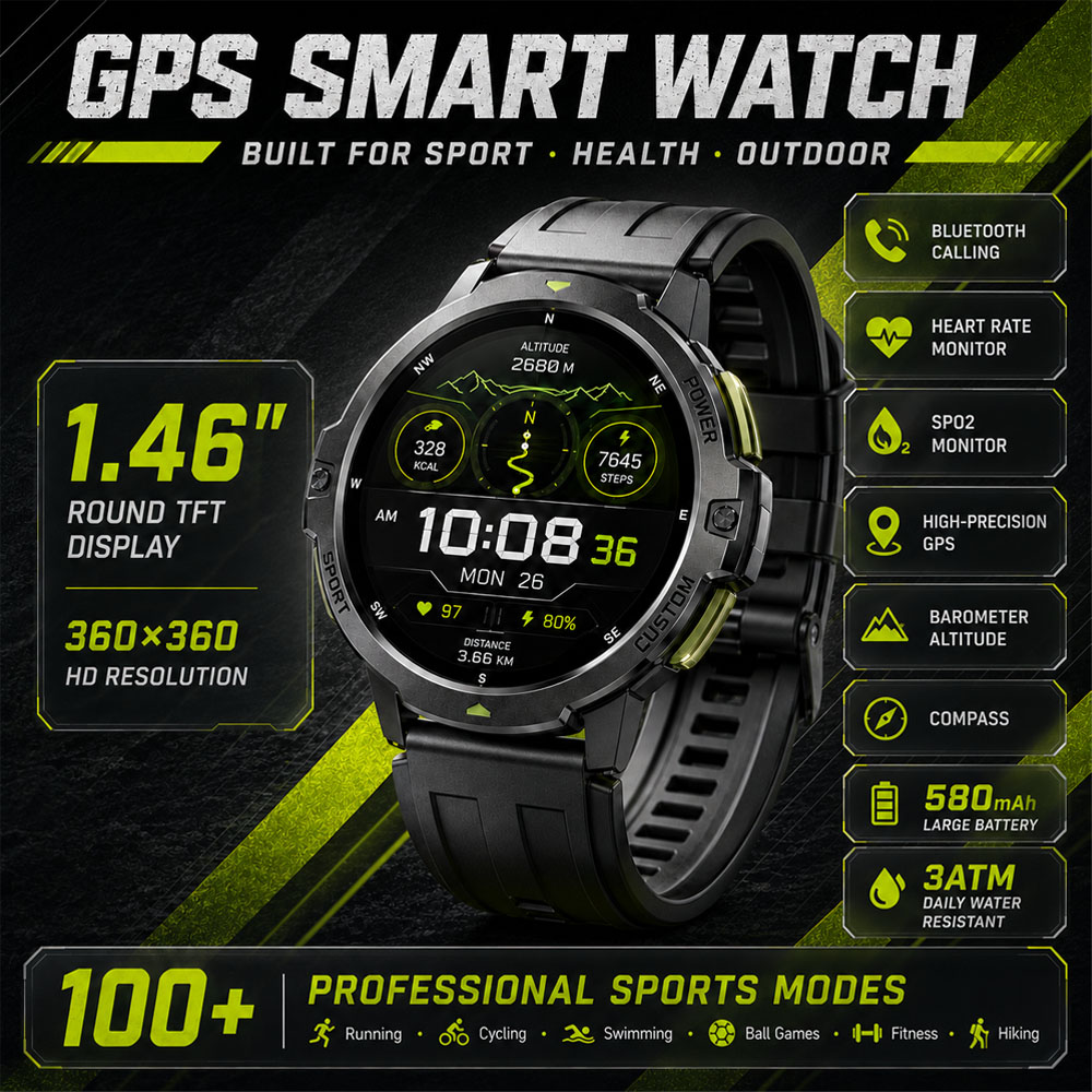 Smartwatch Timex Watches For Women - NUOVO Smartwatch GPS Militare Impermeabile 3ATM